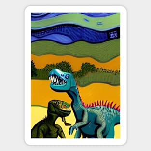 2 LONG NECKED DINOSAURS Sticker